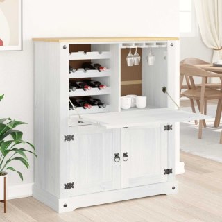 Szafka na wino Biały 97 x 45 x 114 cm Lite drewno sosnowe