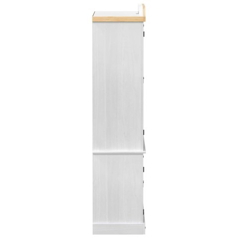 Witryna Biały 103.5 x 42 x 180 cm Lite drewno sosnowe