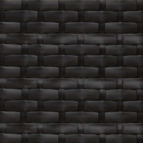 Zestaw sof ogrodowych 2 pcs Czarny Rattan polietylenowy i stal