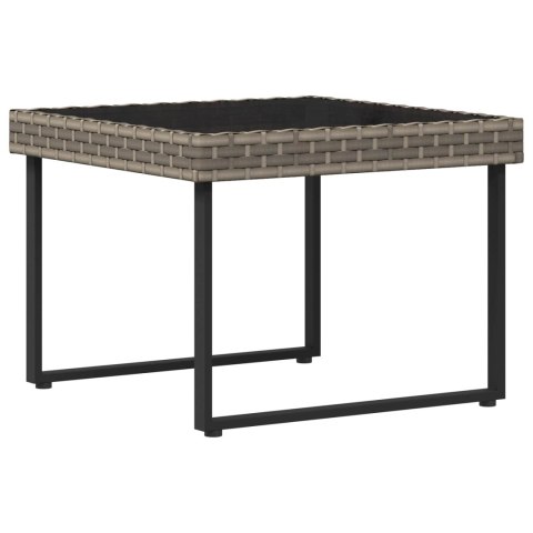 Zestaw sof ogrodowych 2 pcs Szary Rattan polietylenowy i stal