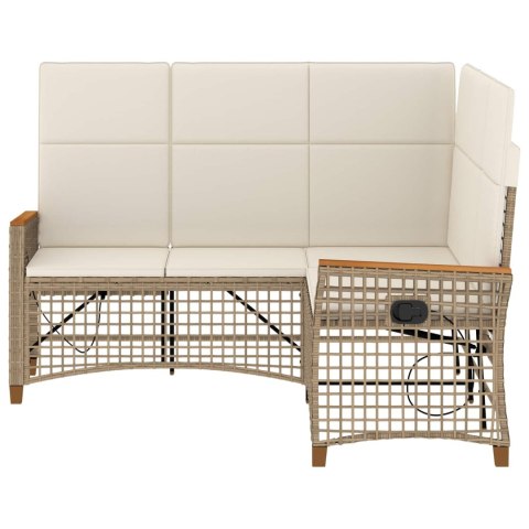 Zestaw sof ogrodowych Beżowy i kremowy 164 x 164 x 112 cm