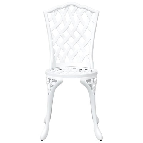 Zestaw stołów ogrodowych 3 pcs Biały Aluminium odlewane