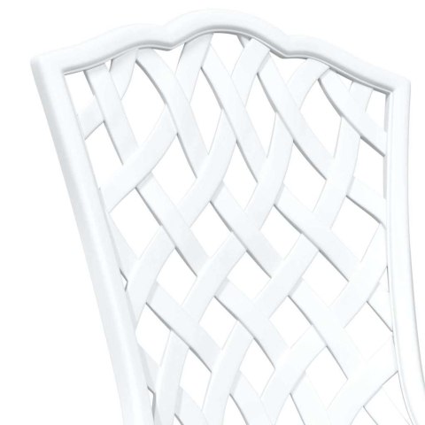 Zestaw stołów ogrodowych 3 pcs Biały Aluminium odlewane