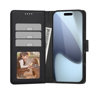 Etui pokrowiec z klapką miejscem na karty do iPhone 17 MagSafe Wallet - czarny mat