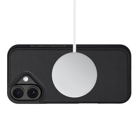 Etui pokrowiec z klapką miejscem na karty do iPhone 17 MagSafe Wallet - czarny mat