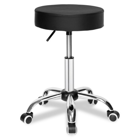 Taboret kosmetyczny na kółkach TULSA czarny