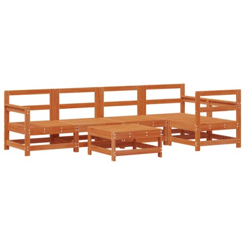Zestaw wypoczynkowy w ogrodzie 6 pcs Woskowy Brąz