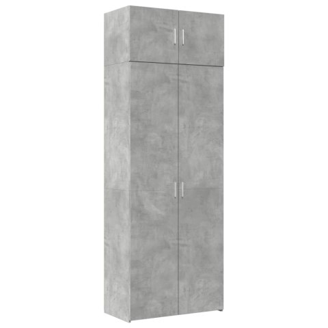 Szafka, szarość betonu, 80x42,5x225 cm, materiał drewnopochodny