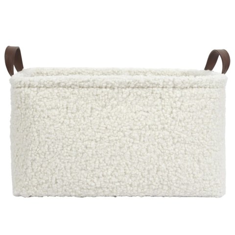Zestaw 3 koszy Boucle kremowe