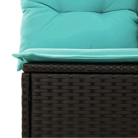 9-cz. zestaw wypoczynkowy do ogrodu, z poduszkami, czarny