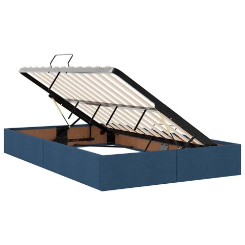 Łóżko z miejscem na przechowywanie i LED Niebieski 120 x 190 cm
