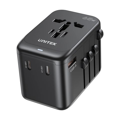 UNITEK ŁADOWARKA PODRÓŻNA EU/US/UK/AUS GAN PD 65W