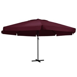 Parasol ogrodowy na aluminiowym słupku, 600 cm, bordowy