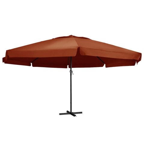 Parasol ogrodowy na aluminiowym słupku, 600 cm, terakota