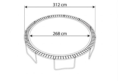 Mata batut do trampoliny 10 FT 312 cm JUMPI - Akcesoria do trampolin
