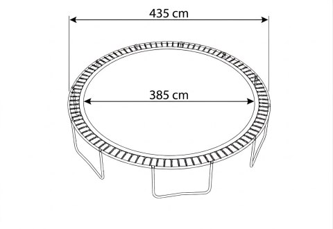Mata batut do trampoliny 14 FT 435 cm JUMPI - Akcesoria do trampolin