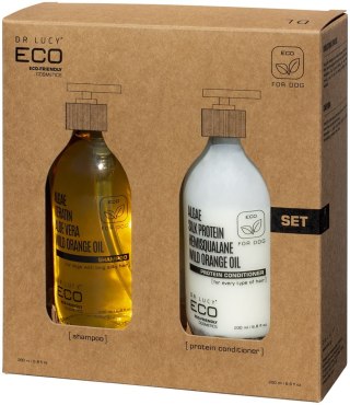 DR LUCY ECO ZESTAW SZAMPON DO DŁUGIEJ SIERŚCI I ODŻYWKA PROTEINOWA DLA PSA