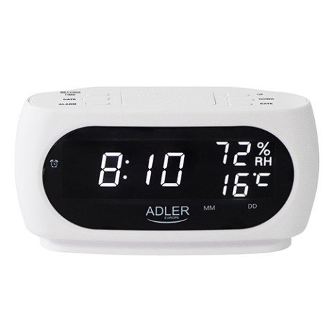 Budzik ADLER AD 1186 white