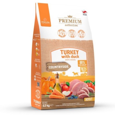 Pokusa Premium Selection indyk z kaczką 12kg (WYPRZEDAŻ)