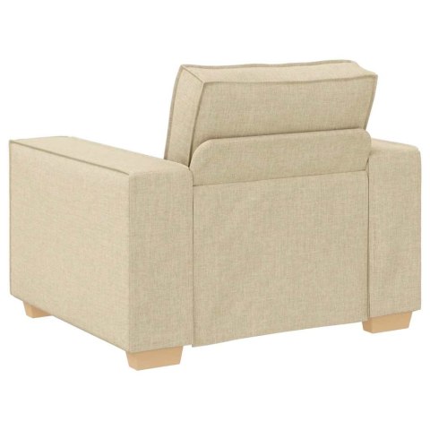 Sofa 3 pcs Kremowy 220 x 80 x 84 cm Tkanina lniana