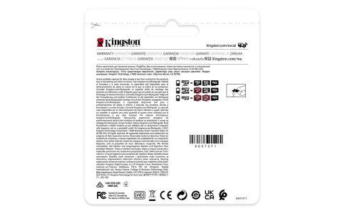 KINGSTON microSDHC 16GB Industrial C10 A1 pSLC Card