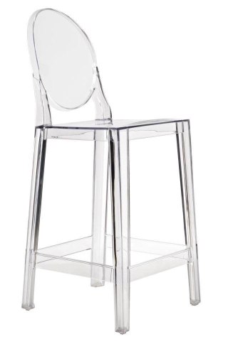 Stołek barowy Viki transparentny 65cm
