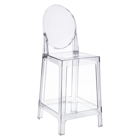 Stołek barowy Viki transparentny 65cm