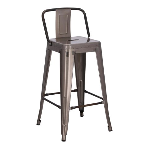 Hoker Paris Back short 66cm metaliczny