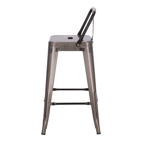 Hoker Paris Back short 66cm metaliczny