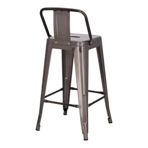 Hoker Paris Back short 66cm metaliczny