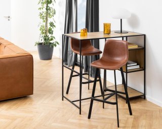 Stołek barowy Oregon PU brandy Low