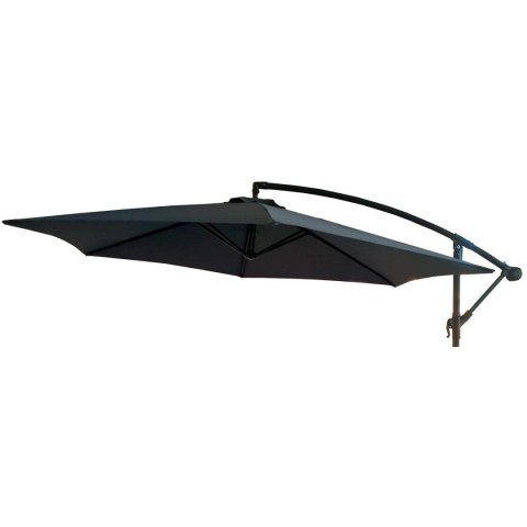 PARASOL OGRODOWY 300CM SKŁADANY NA WYSIĘGNIKU SZARY ANTRACYT