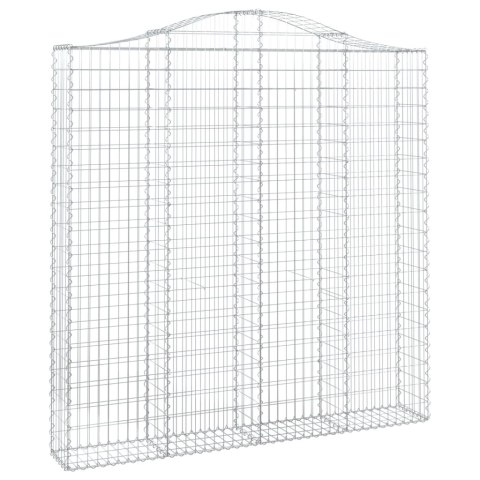 Kosze gabionowe, 3 szt, 200x30x200/220 cm, galwanizowane żelazo