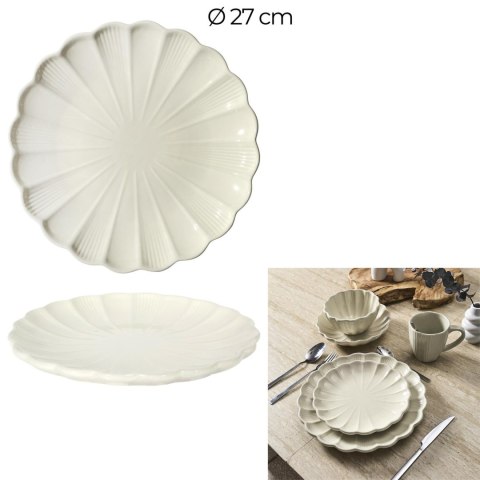 Talerz Calista 27cm kremowy