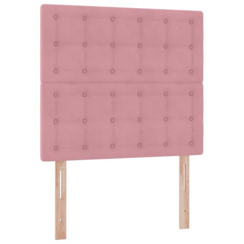 Łóżko z miejscem na przechowywanie i LED Różowy 90 x 190 cm
