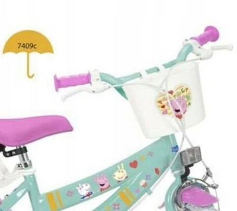 Rower dzieciecy Toimsa 12" Swinka Peppa zielony