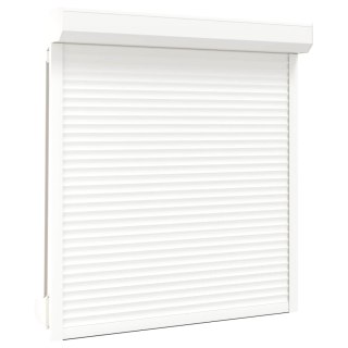 Roleta Biały 130 x 140 cm Aluminium i poliuretan