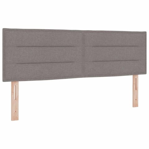 Łóżko z sprężyną LED z LED Ciemnoszary 140 x 200 cm tkanina