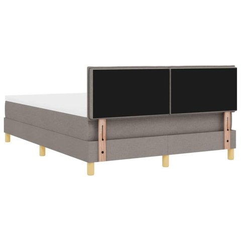 Łóżko z sprężyną LED z LED Ciemnoszary 140 x 200 cm tkanina