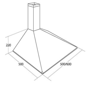 Okap kominowy AKPO WK-5 SOFT 60 BIAŁY (600mm; kolor biały) (OUTLET)