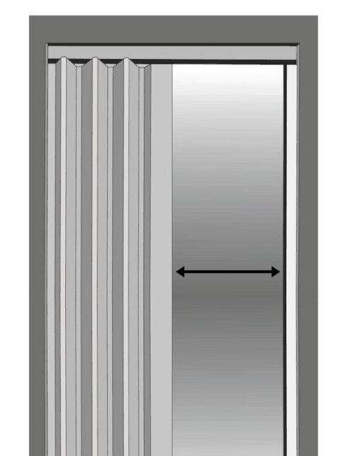 Drzwi harmonijkowe 001P-014-100 biały mat 100 cm