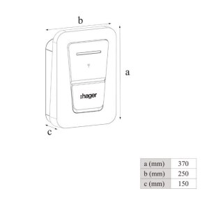 EVCS Stacja ładowania Hager witty one 11kW 3f RFID Bluetooth z gniazdem T2