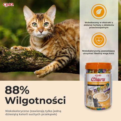 INABA CHURU Varietes Tuńczyk - kot 50x14g
