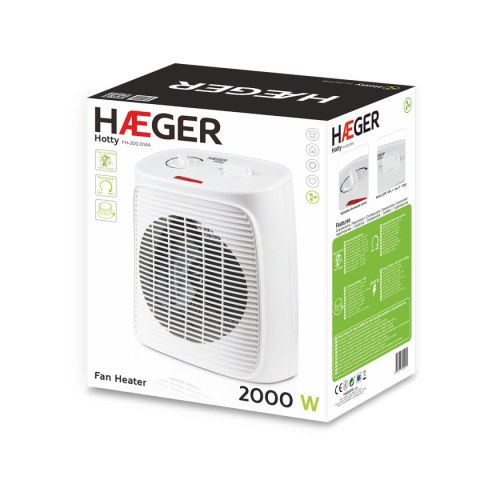Termowentylator przenośny Haeger Hotty Biały 2000 W