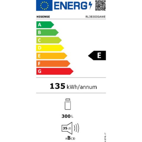Lodówka Hisense RL3B303SAWE Biały (Odnowione B)