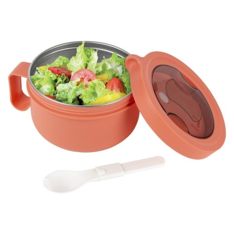 Okrągły Lunch box pomarańczowy