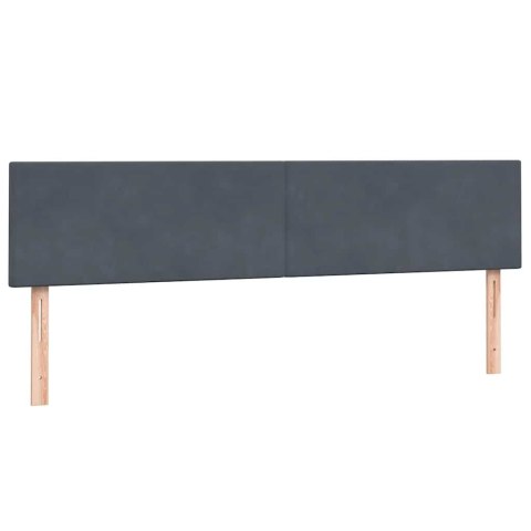 Łóżko typu Box Spring z materacem Ciemnoszary 180x220cm Aksamit