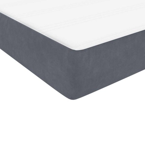 Łóżko typu Box Spring z materacem Ciemnoszary 180x220cm Aksamit