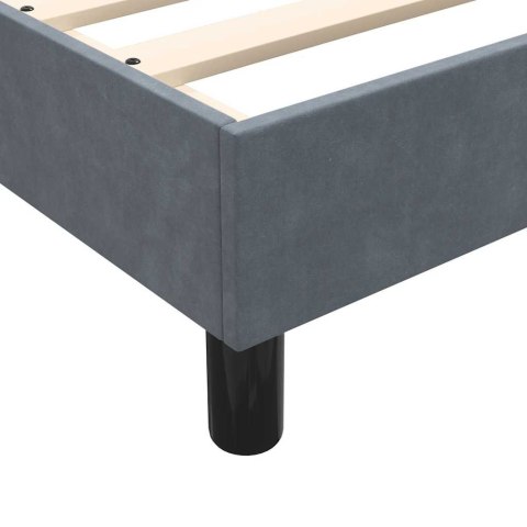 Łóżko typu Box Spring z materacem Ciemnoszary 180x220cm Aksamit