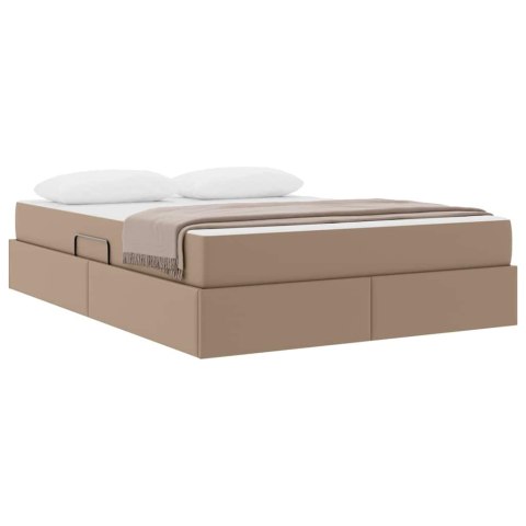Łóżko z miejscem na przechowywanie i materacem 2 pcs Cappuccino